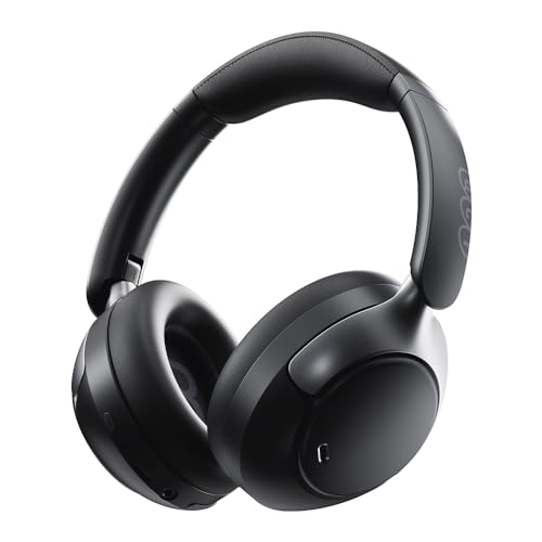 QCY H3 PRO ANC Fone de Ouvido Bluetooth, Headphone ANC Adaptáveis, Cancelamento Ativo de Ruído de 50 dB, Áudio sem fio de Alta Resolução LDAC, 55 Horas de Reprodução, Preto (H3PRO-BLACK)